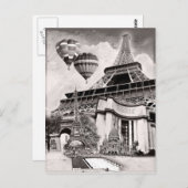 Französisches Collage v1 Postkarte (Vorne/Hinten)