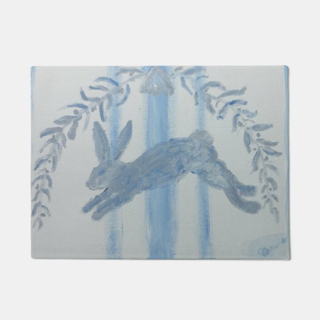 Französisches Country Bunny Rabbit Fußmatte (Vorderseite)