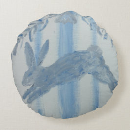 Französisches Country Bunny Rabbit Rundes Kissen