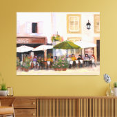 Französisches Country Café Leinwanddruck (Insitu (Wohnzimmer))