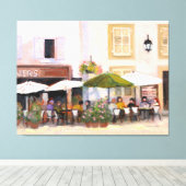 Französisches Country Café Leinwanddruck (Insitu (Holzboden))