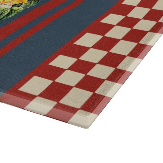 Französisches Country-Rooster-Le Poulet Schneidebrett (Ecke)