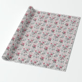 Französisches Country Toile Fleurie Rose Design Geschenkpapier (Ungerollt)