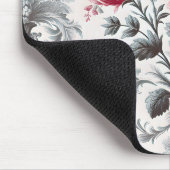 Französisches Country Toile Fleurie Rose Design Mousepad (Ecke)