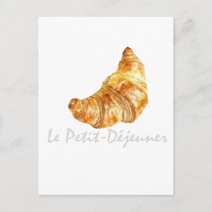 Französisches Croissant-Design Feiertagspostkarte