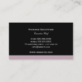 Französisches Damask RestaurantChefkoch Caterer Bu Visitenkarte (Rückseite)