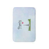 Französisches Design - Eiffelturm in Paris Badematte (Vorderseite Vertikal)