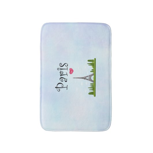 Französisches Design - Eiffelturm in Paris Badematte (Vorderseite Vertikal)