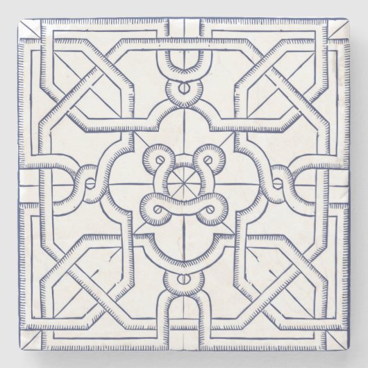 Französisches Design Steinuntersetzer (Vorderseite)