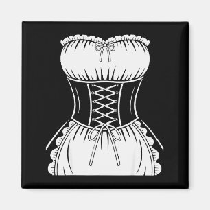 Französisches Dienstmädchen-Shirt Erwachsene Männe Magnet