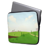 französisches Dorf Laptopschutzhülle (Vorderseite Links)