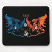 Französisches Drache-Emblem Mousepad (Vorne)