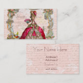 Französisches Drehbuch und Marie Antoinette Visitenkarte (Vorne/Hinten)