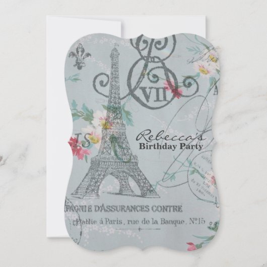 französisches einladung (Vorderseite)