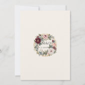 Französisches elegantes Brautparty mit Blumenrosa  Einladung (Rückseite)