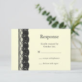 Französisches Elfenbein-UAWG RSVP Karte (Stehend Vorderseite)