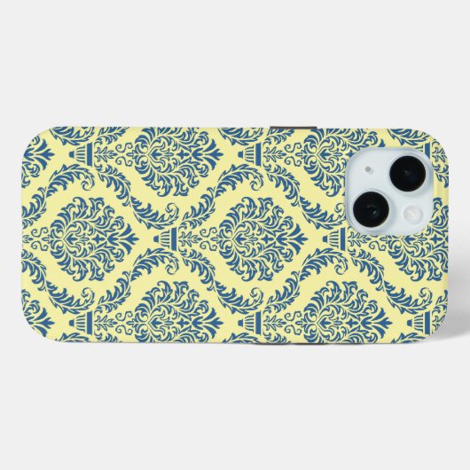 Französisches Empire Damask Muster #6 Case-Mate iPhone Hülle (Rückseite (Horizontal))