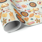 Französisches Essen Geschenkpapier (Rolleneckpunkt)