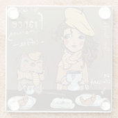 Französisches Essen Glasuntersetzer (Rückseite)