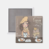 Französisches Essen Magnet (Vorderseite/Rückseite)