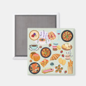 Französisches Essen Magnet (Vorderseite/Rückseite)