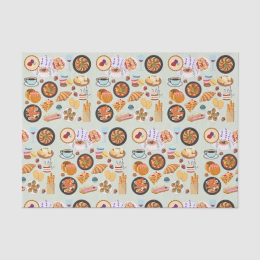 Französisches Essen Seidenpapier (Vorderseite)