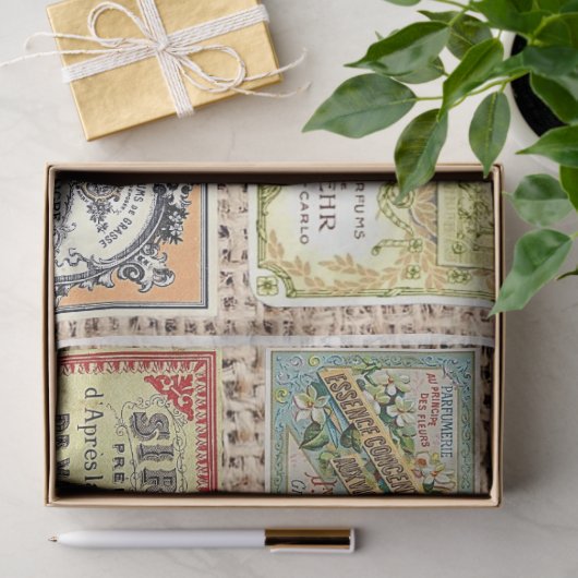 Französisches Etikettenpapier Seidenpapier (Geschenk)