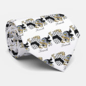 Französisches Familienwappen Krawatte (Gerollt)