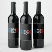 FRANZÖSISCHES Flag Weinetikett (Flaschen)