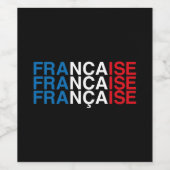 FRANZÖSISCHES Flag Weinetikett (Einzelnes Label)