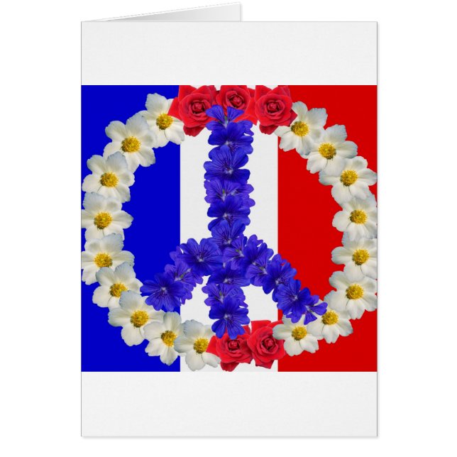 französisches Flaggen-Friedenszeichen (Vorne)