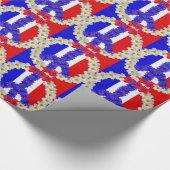 französisches Flaggen-Friedenszeichen Geschenkpapier (Ecke)