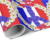 französisches Flaggen-Friedenszeichen Geschenkpapier (Rolleneckpunkt)