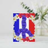 französisches Flaggen-Friedenszeichen Postkarte (Stehend Vorderseite)