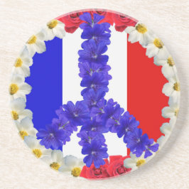 französisches Flaggen-Friedenszeichen Untersetzer