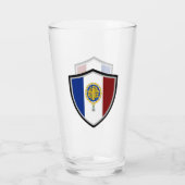 Französisches Flaggenemblem Glas (Rückseite)