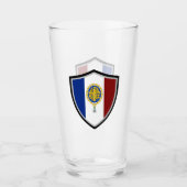 Französisches Flaggenemblem Glas (Vorderseite)