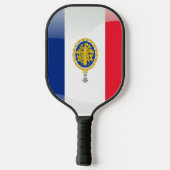 Französisches Flaggenemblem Pickleball Schläger (Rückseite)