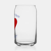 Französisches Flaggenherz Personalisiert Dosenglas (Links)