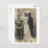 Französisches Flirt - Vintag romantische Liebe Postkarte (Vorne/Hinten)