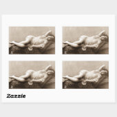 Französisches Foto des Risque Flapper Girl der 192 Rechteckiger Aufkleber (Blatt)