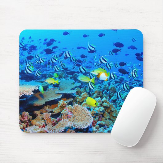 Französisches Fregatte-Masseriff mit Fischen Mousepad (Mit Mouse)