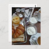 französisches Frühstück Postkarte (Vorne/Hinten)