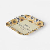 Französisches Gelbes Brautparty für Sonnenblumen Pappteller (Gewinkelt)