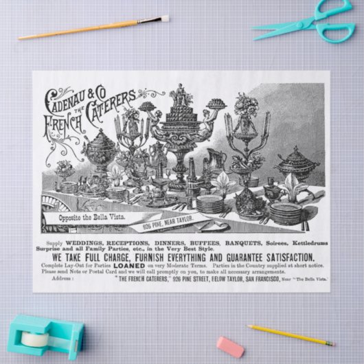 Französisches Gewebe oder Dekoupage-Papier Seidenpapier (Basteln)