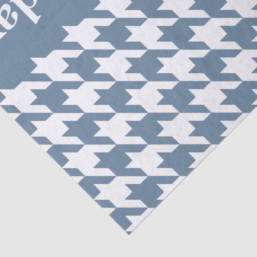 Französisches Gray Elegantes Hahnentrittmuster mit Seidenpapier (Ausschnitt)