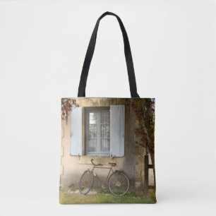 Französisches Haus überall auf Print Totbeutel Tasche