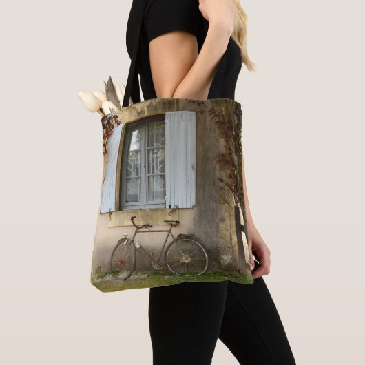 Französisches Haus überall auf Print Totbeutel Tasche (Von Nahem)