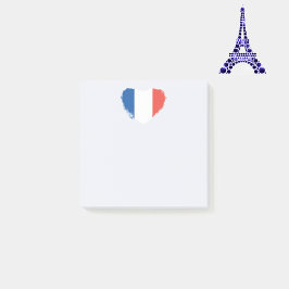 Französisches Herz Post-it Klebezettel