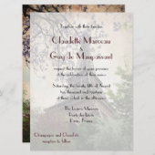 Französisches Hochzeitseiffelturm Einladung (Vorne/Hinten)